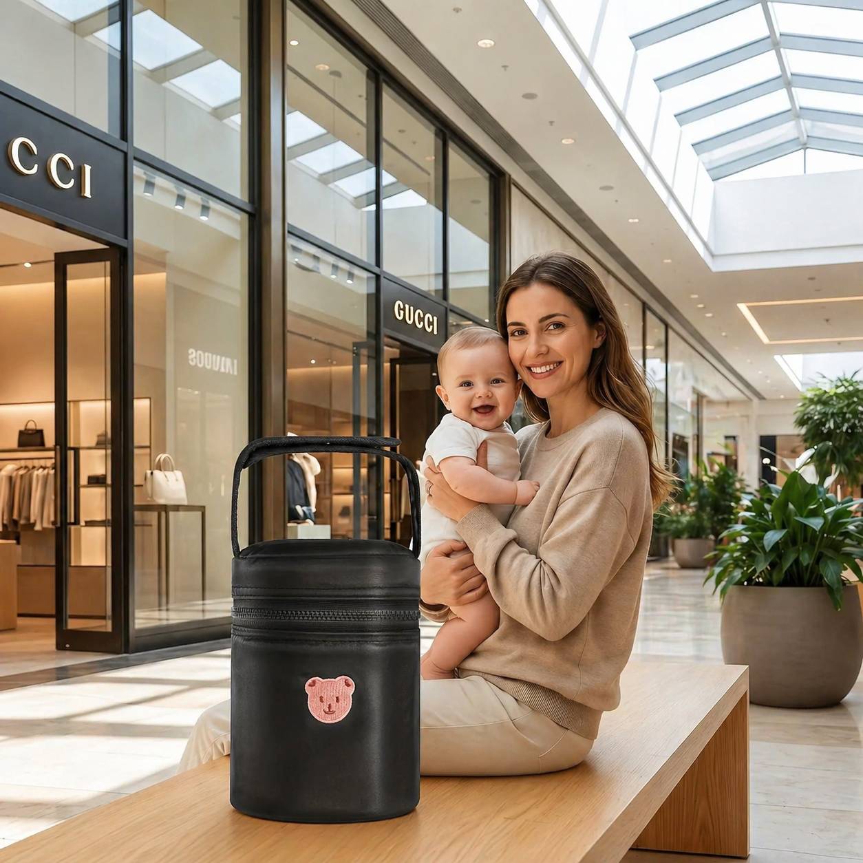 sac isotherme biberon noir maman bebe centre commercial
