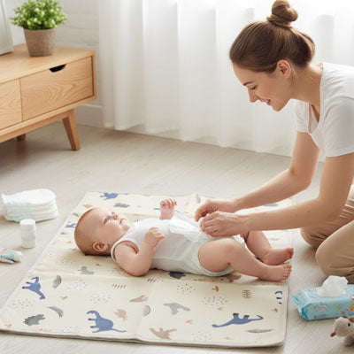 tapis a langer nomade variante animaux