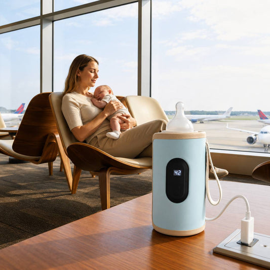 chauffe biberon nomade bleu maman bebe aeroport