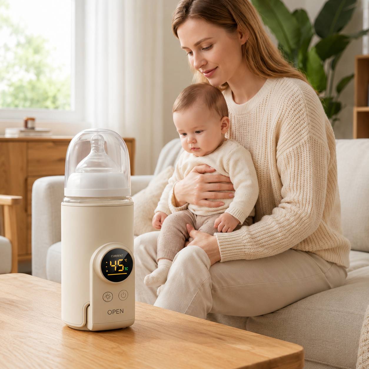 chauffe biberon nomade ecran digital temperature precise utilisation maison