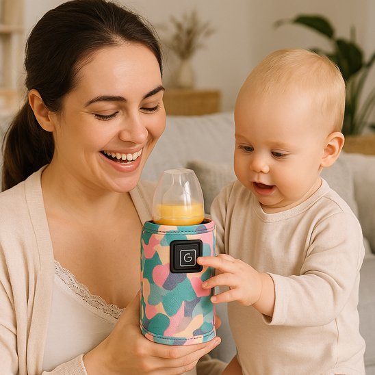 chauffe biberon portable maman avec bebe en toute simplicite