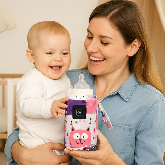 chauffe biberon portable rose maman bebe sourire produit en situation