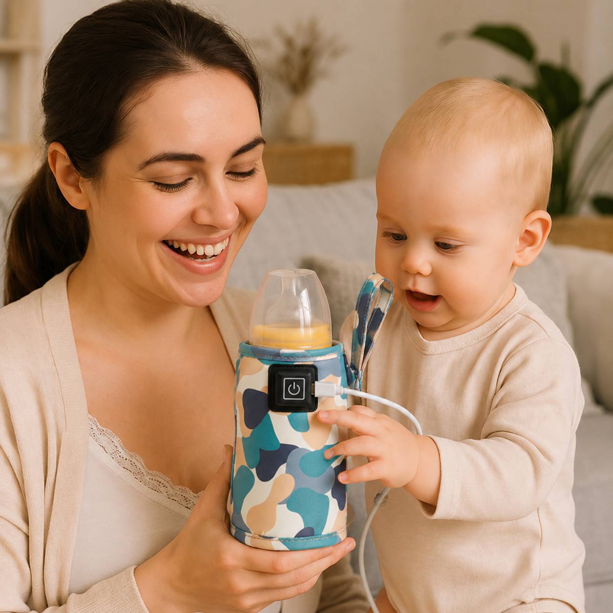 chauffe biberon portable maman et bebe variante vert