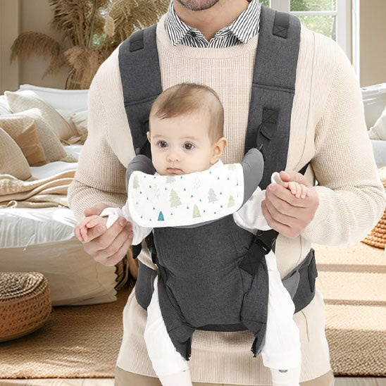 porte bebe ergonomique detail assise naturelle position en M maintien optimal des hanches bebe