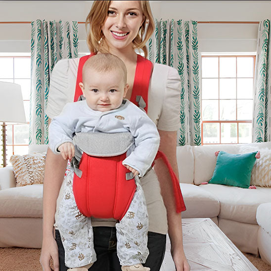 porte bebe ergonomique variante rouge portage avant dos