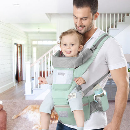 porte bebe ergonomique vert evolutif  avec assise integree