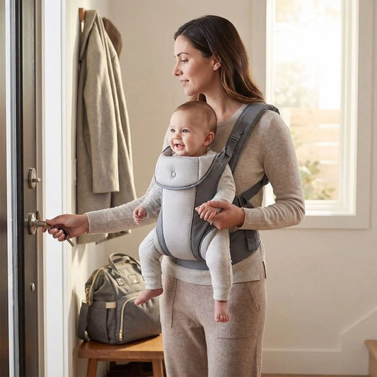 porte bebe physiologique maman pret a sortir maison bebe eveille portage ventral