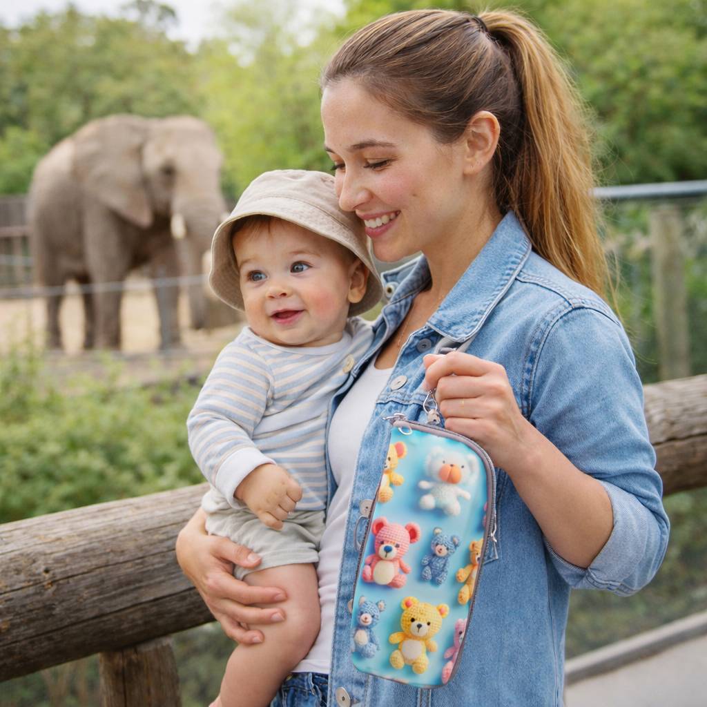 porte biberon isotherme bleu au zoo