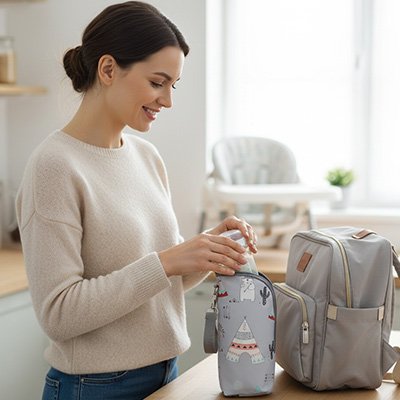 porte biberon isotherme range par maman dans la cuisine
