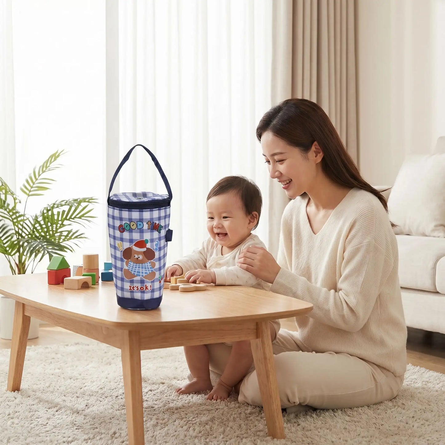 porte biberon isotherme pratique pour le repas de bebe à la maison
