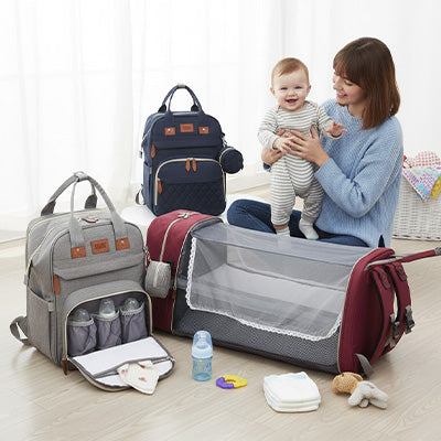 Sac a langer 3 en 1 grande capacite avec biberons couches et accessoires bebe