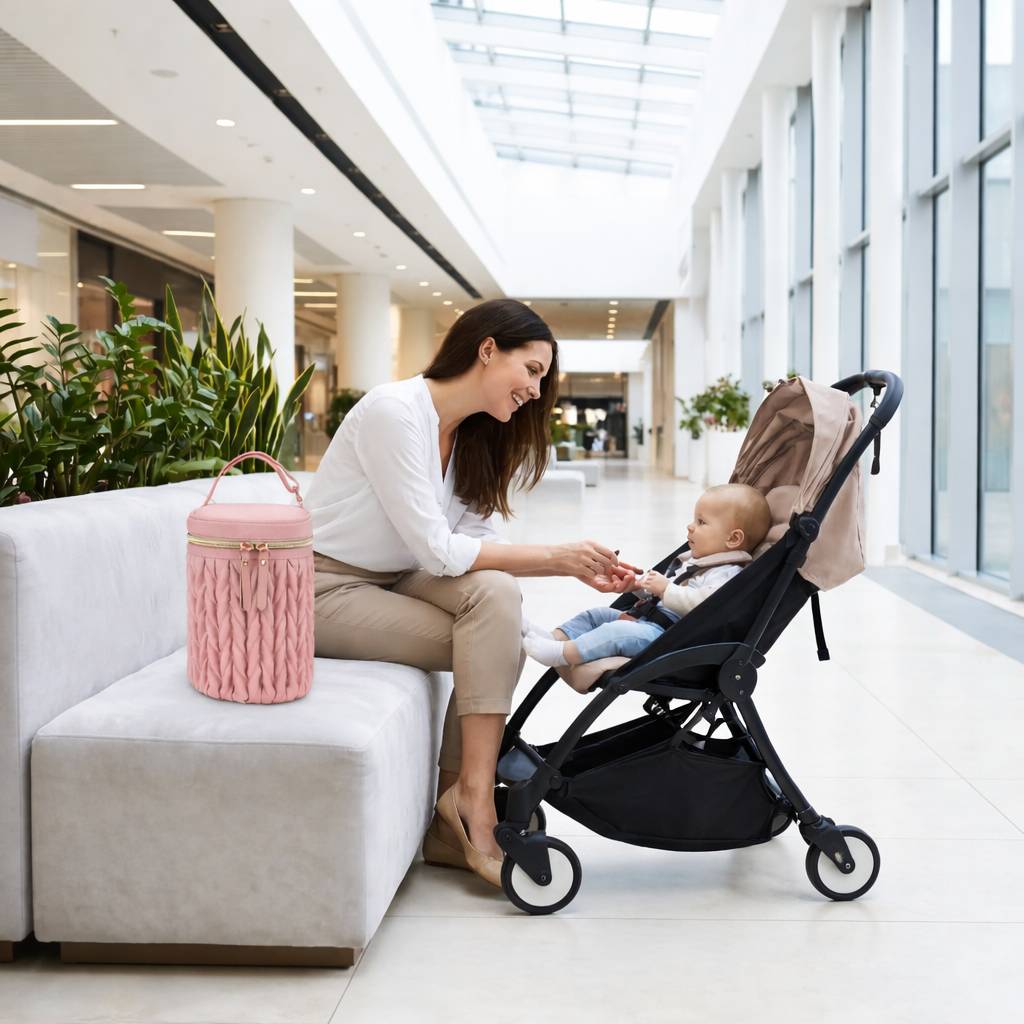 sac biberon isotherme rose centre commerciale eclaire
