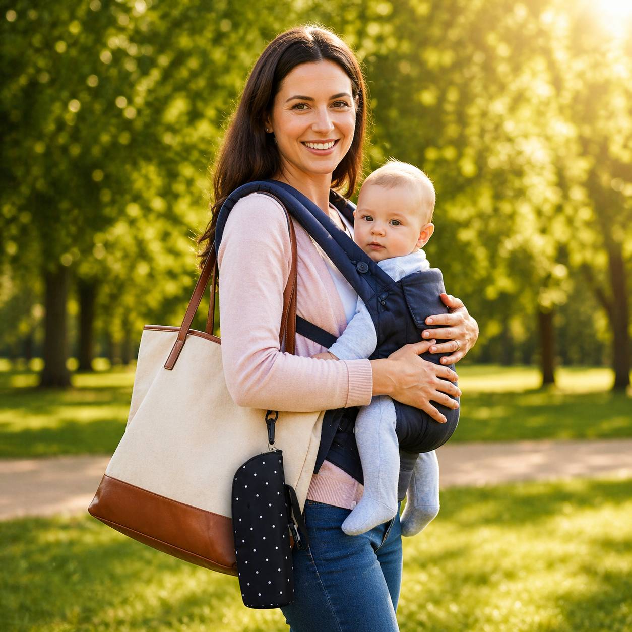 sac isotherme biberon noir pois compact portable sortie bebe pratique