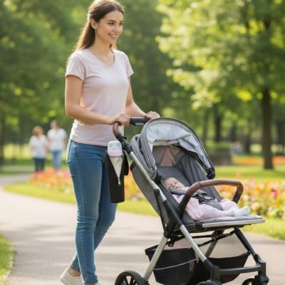 sac isotherme biberon suspendu poussette sortie bebe parc 