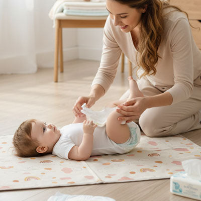 tapis a langer nomade impermeable utilisation interieur maman change bebe
