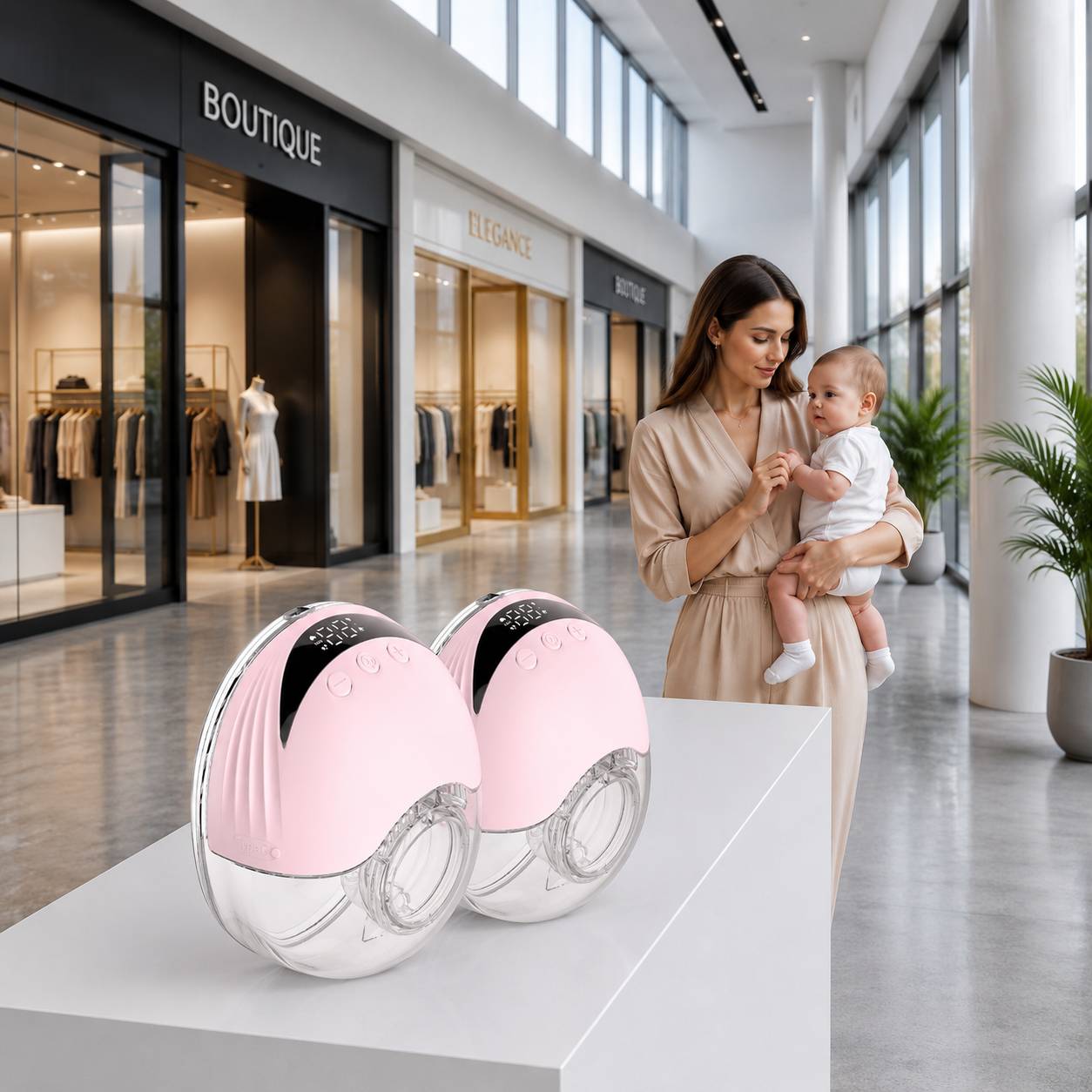 Tire lait portable double rose électrique avec aspiration intelligente
